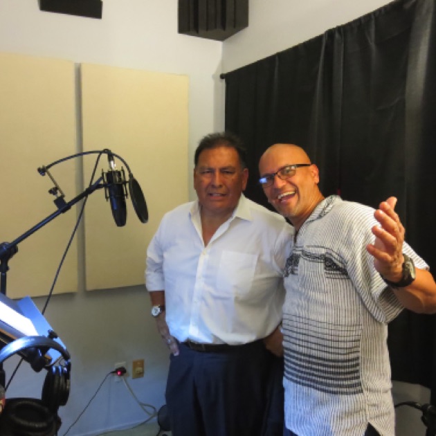 Carlos Gonzalez y Nestor Martinez "Tito" recording at Lan Media Productions.